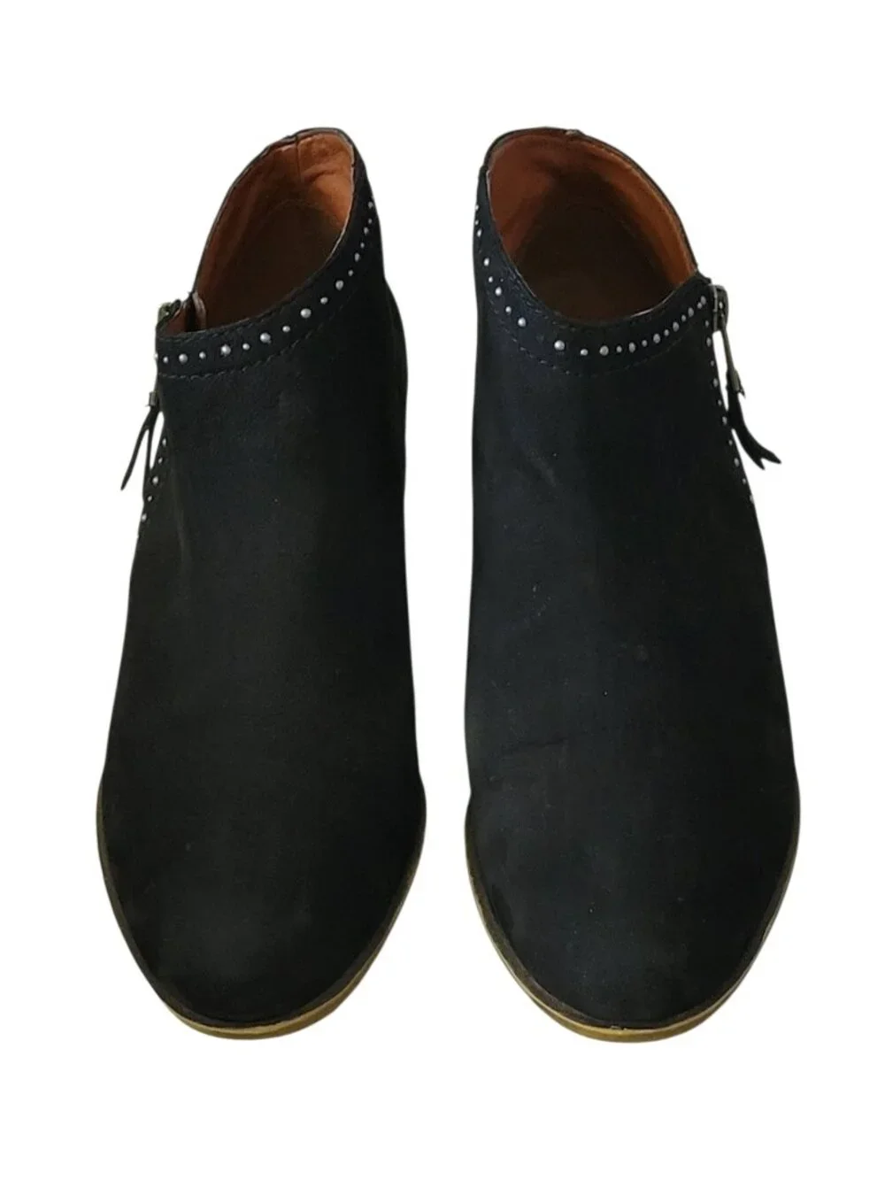 Lucky Brand 'Benna' Black Suede Leather Boho Ankle Bootie Size 9M